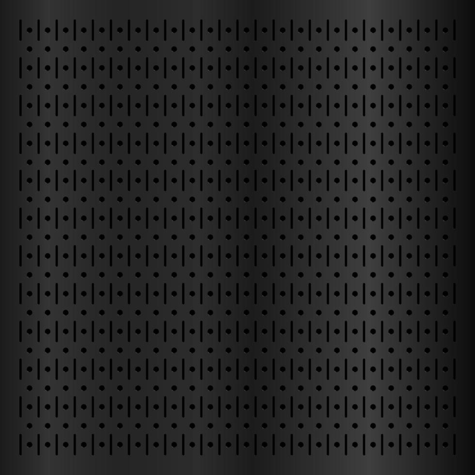 svart metallisk pinne ombord perforerad textur bakgrund vektor