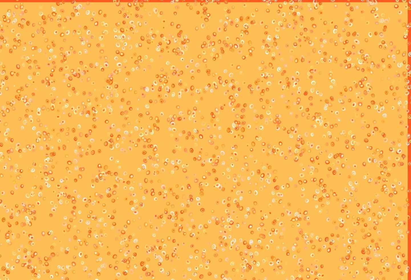 hellgelbes, orangefarbenes Vektorlayout mit Kreisformen. vektor