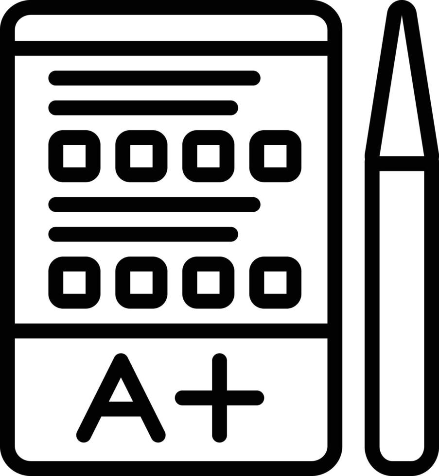 Liniensymbol für die Prüfung vektor