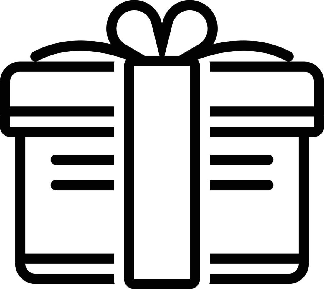 Liniensymbol für Geschenk vektor