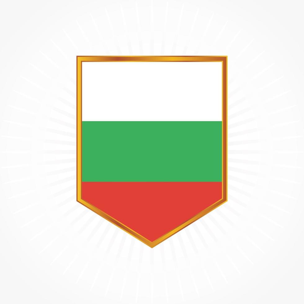 bulgariens flaggvektor med sköldram vektor