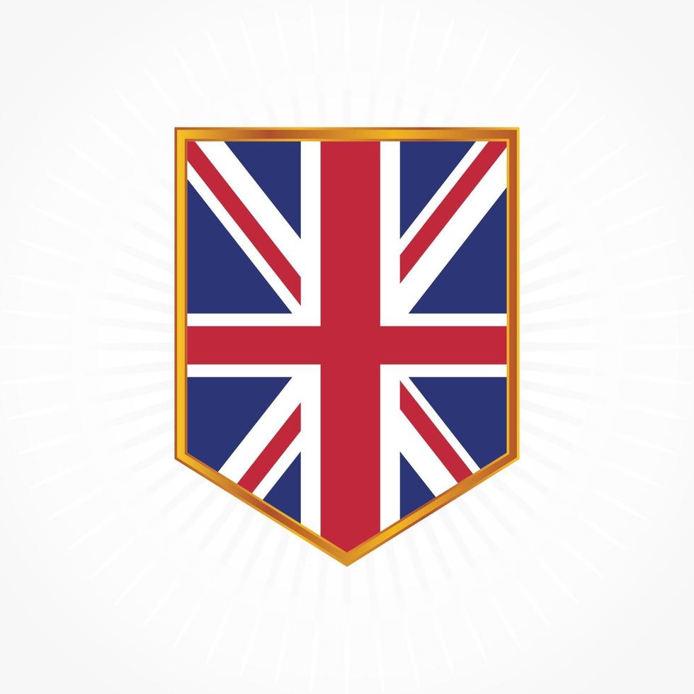 Großbritannien Flaggenvektor mit Schildrahmen vektor