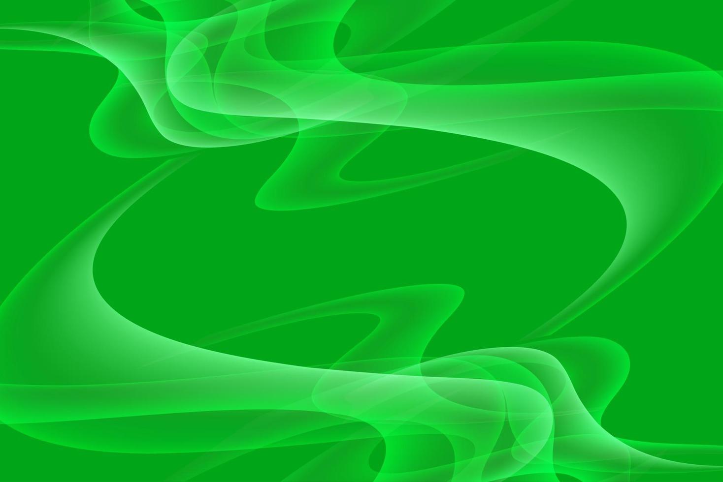 grüner abstrakter Hintergrund mit gewelltem Glanzeffekt lokalisiertem Vektor