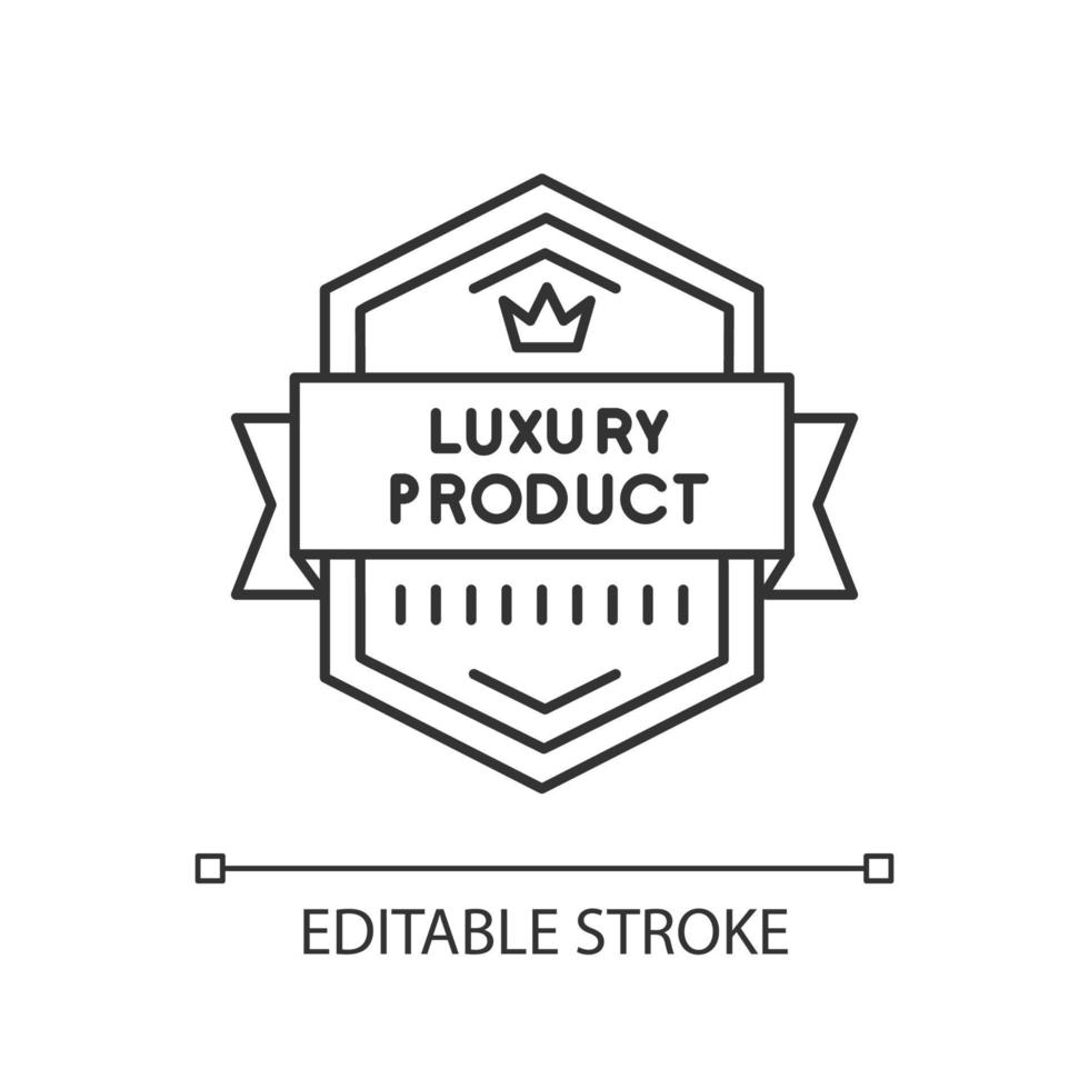 Luxusprodukt Pixel perfektes lineares Symbol vektor