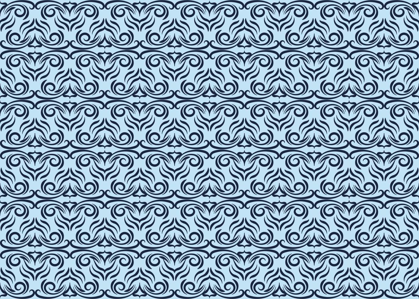 blomma sömlösa mönster blå vektor