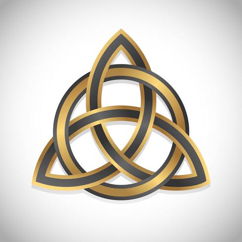 triquetra symbol guld vektor