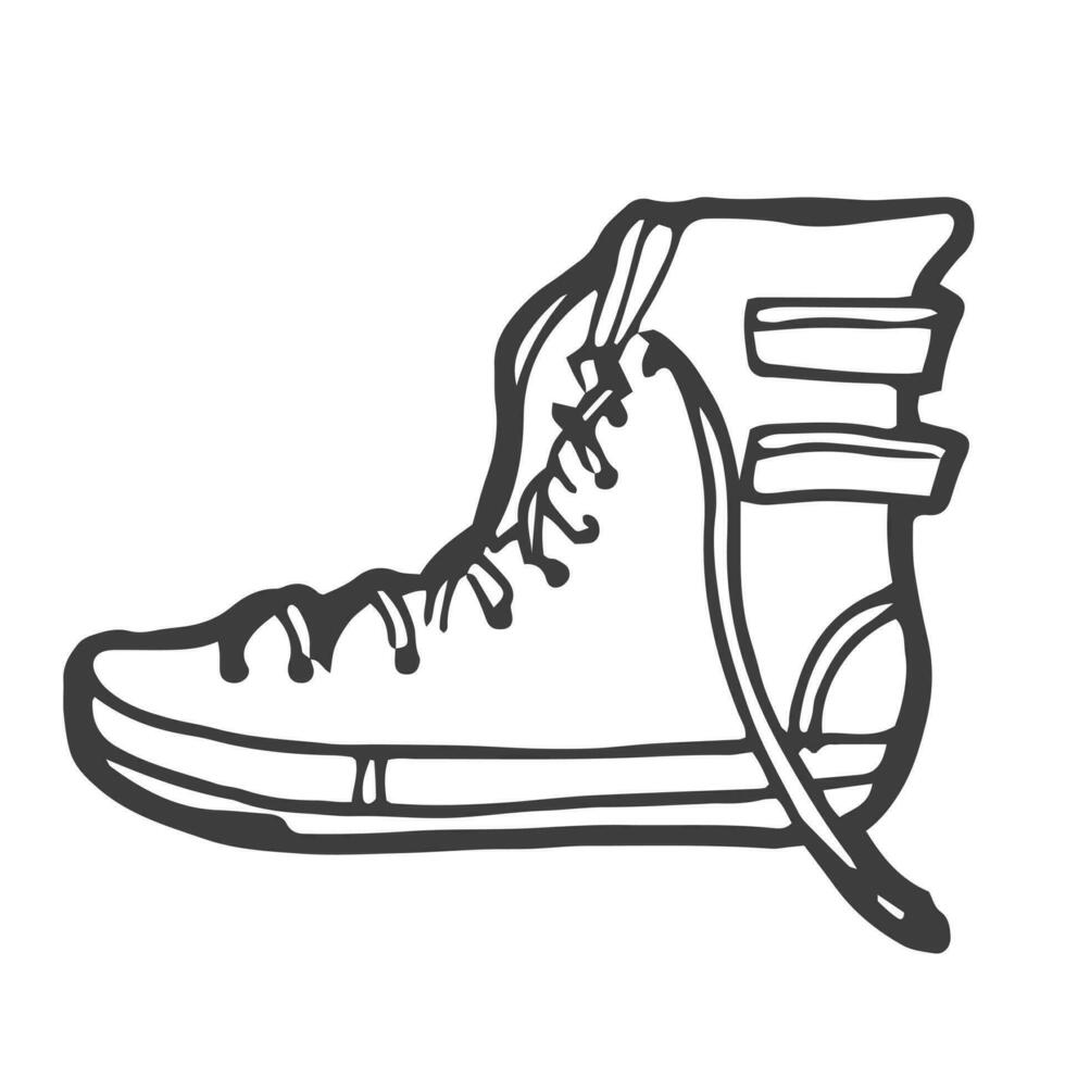 Sport Schuh Illustration skizzieren im Vektor