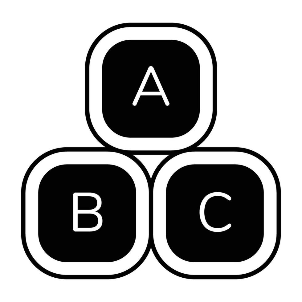 trendig alfabet block vektor