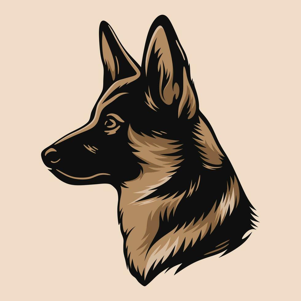 Deutscher Schäferhund Hund Illustration vektor