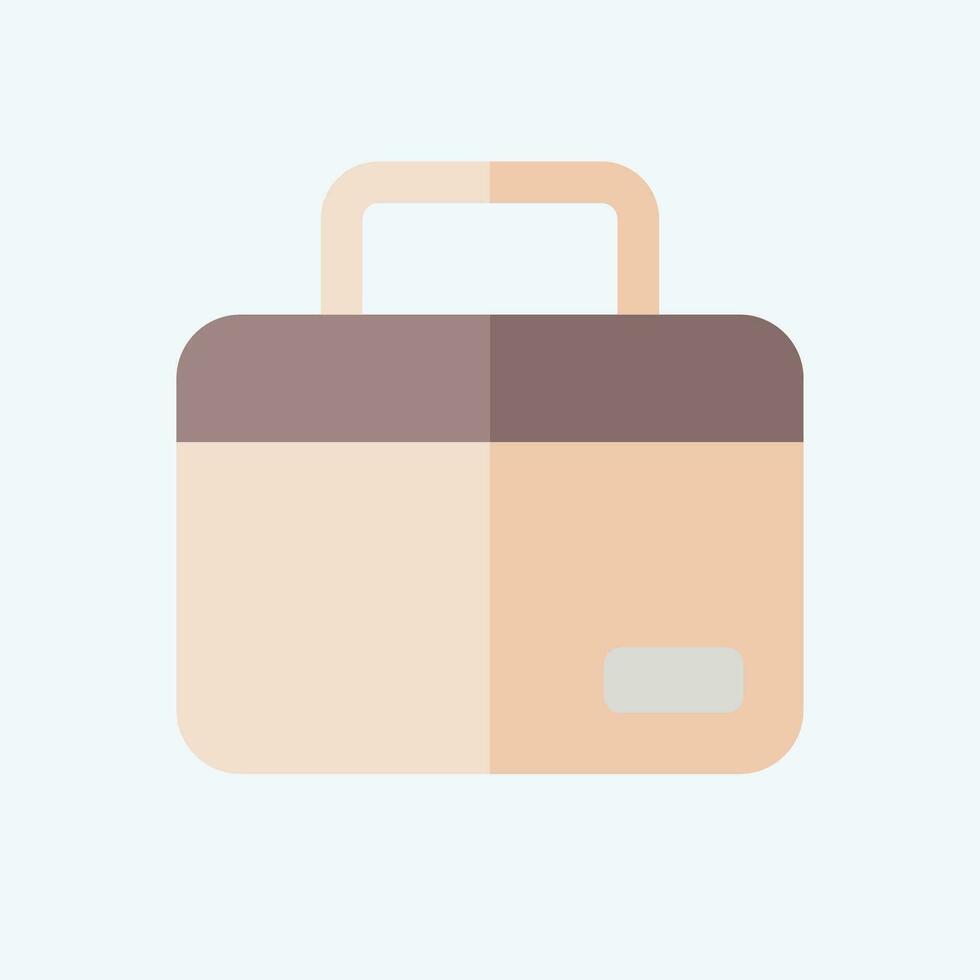 ikon bärbar dator väska. relaterad till dator symbol. platt stil. enkel design redigerbar. enkel illustration vektor