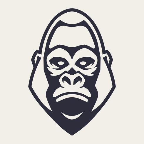 gorilla maskot vektorikonen vektor