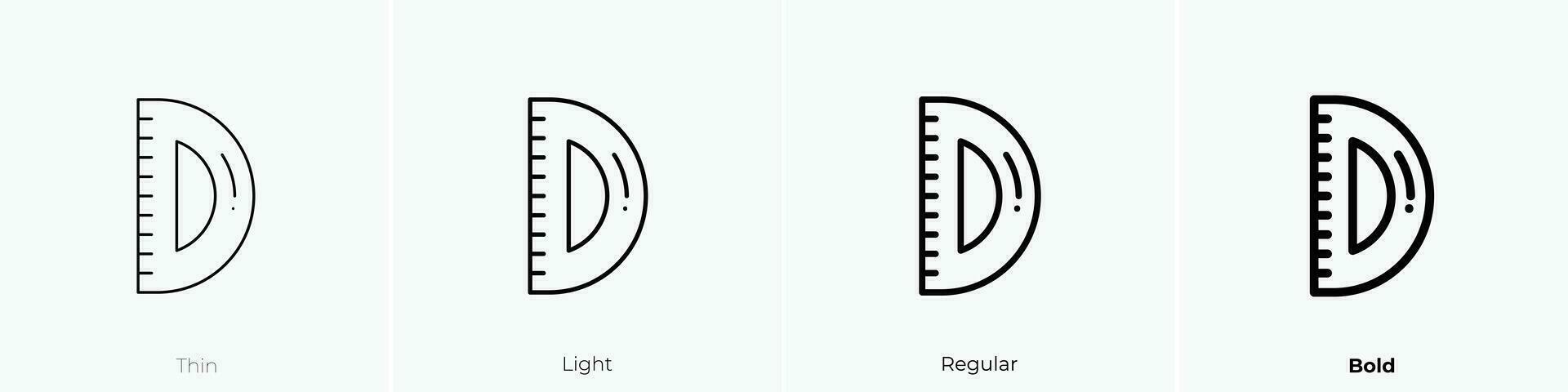 regel ikon. tunn, ljus, regelbunden och djärv stil design isolerat på vit bakgrund vektor