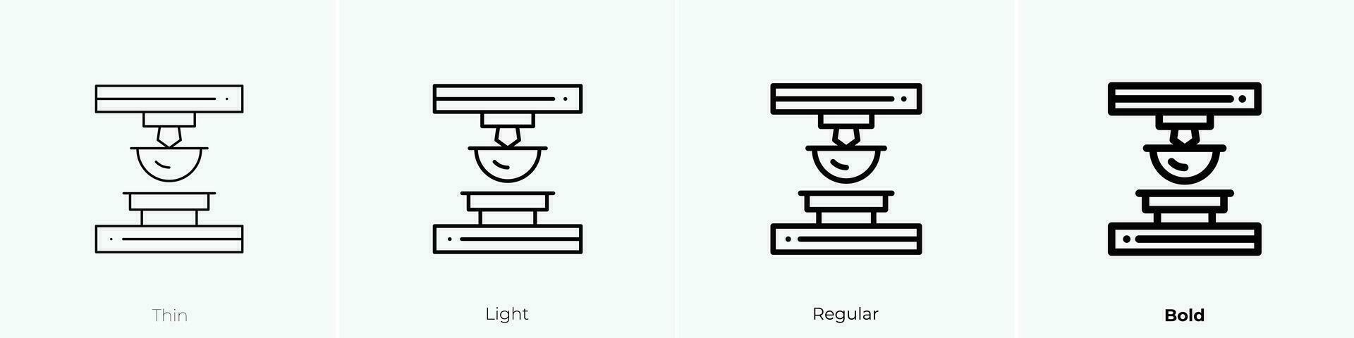 sah Symbol. dünn, Licht, regulär und Fett gedruckt Stil Design isoliert auf Weiß Hintergrund vektor