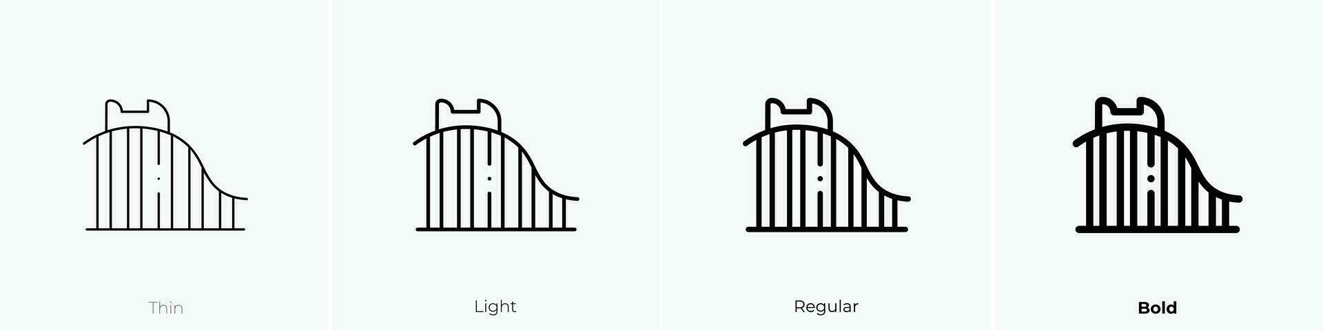 vält underlägg ikon. tunn, ljus, regelbunden och djärv stil design isolerat på vit bakgrund vektor