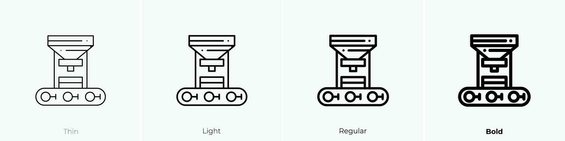 robot ärm ikon. tunn, ljus, regelbunden och djärv stil design isolerat på vit bakgrund vektor