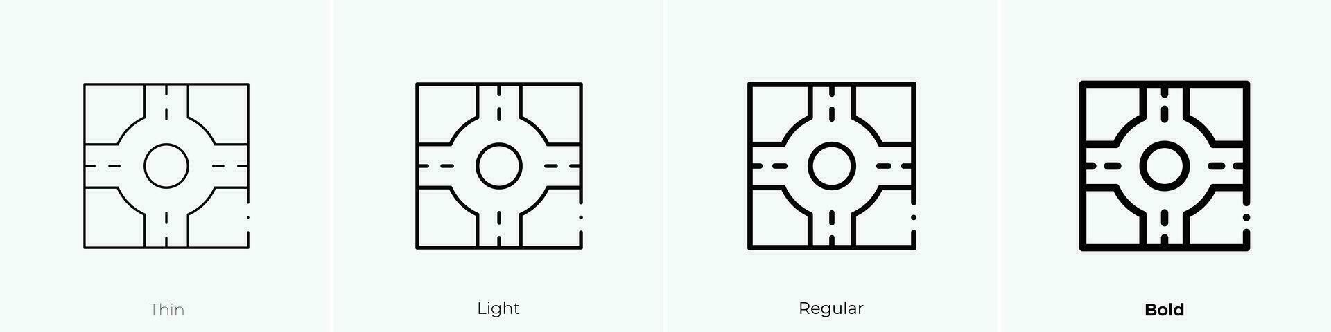 Kreisel Symbol. dünn, Licht, regulär und Fett gedruckt Stil Design isoliert auf Weiß Hintergrund vektor