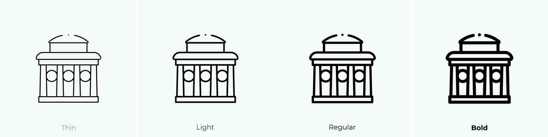 rotunda ikon. tunn, ljus, regelbunden och djärv stil design isolerat på vit bakgrund vektor