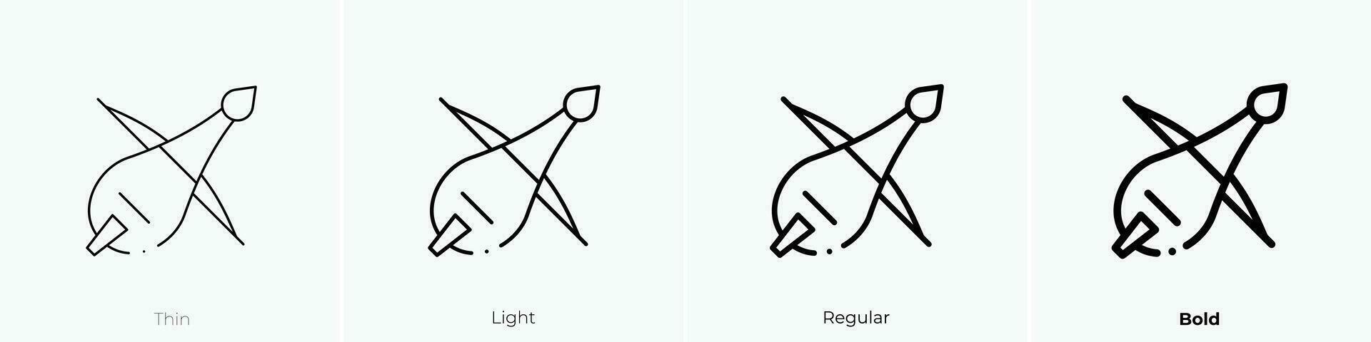 Rebek Symbol. dünn, Licht, regulär und Fett gedruckt Stil Design isoliert auf Weiß Hintergrund vektor