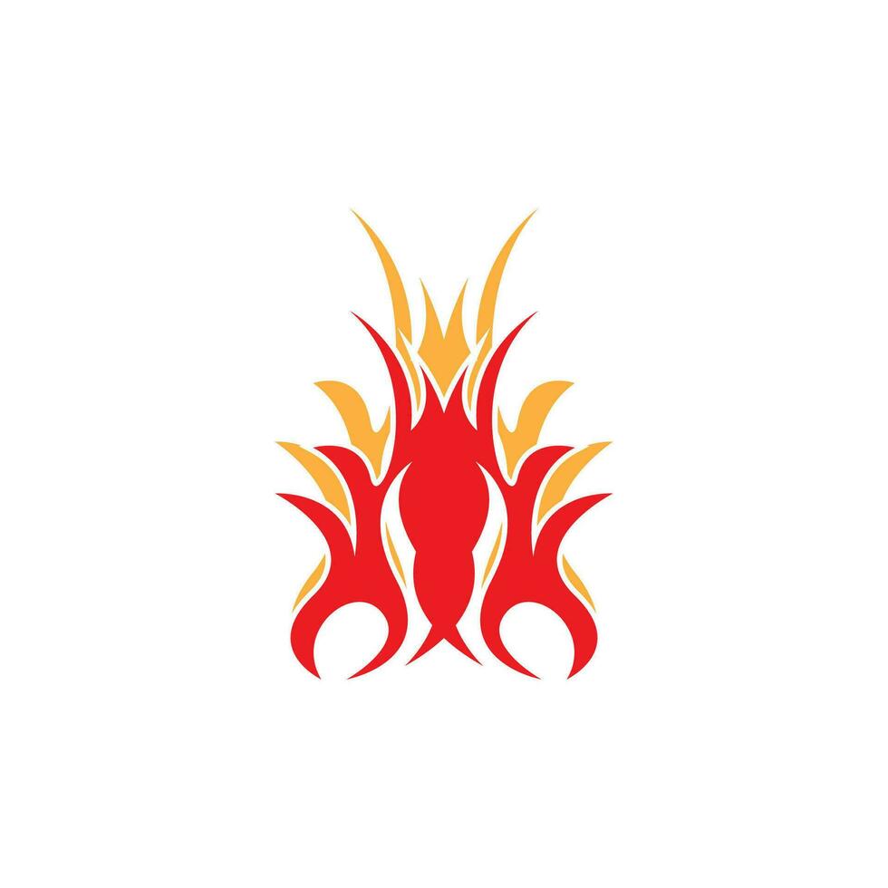 Feuer Flamme Logo Vektor Vorlage Illustration