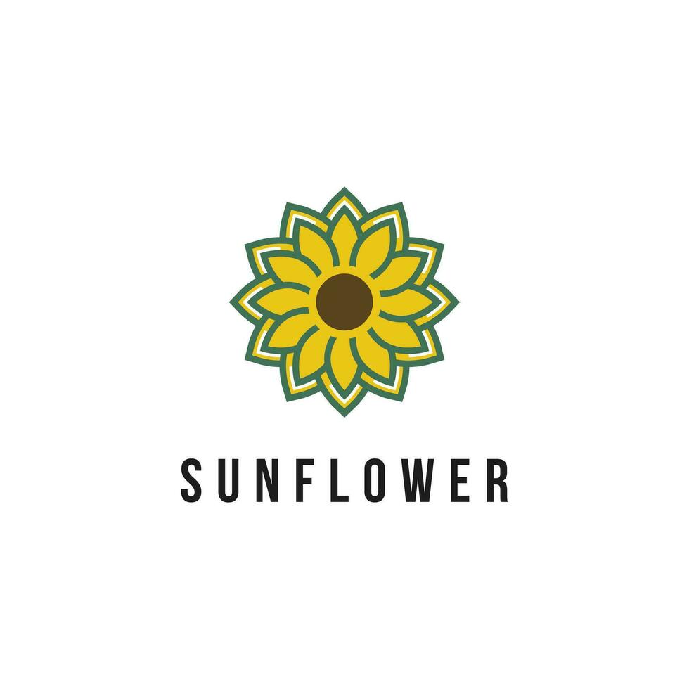 Sonnenblume Vektor Logo Design Idee