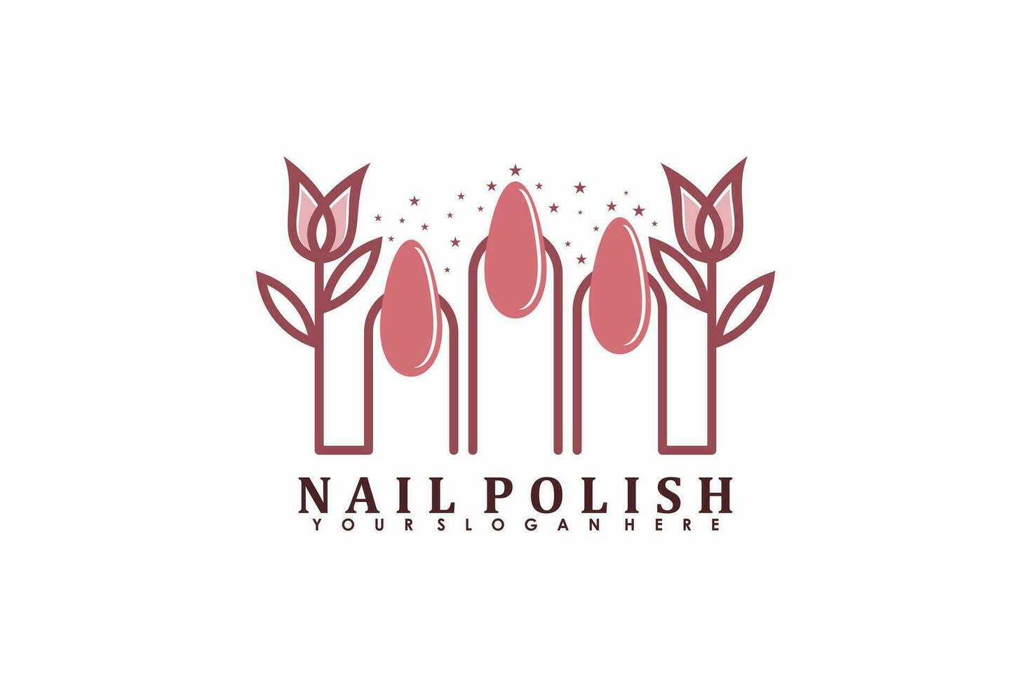 Nagel Salon Logo Design Vektor mit kreativ Nagel Polieren Schönheit