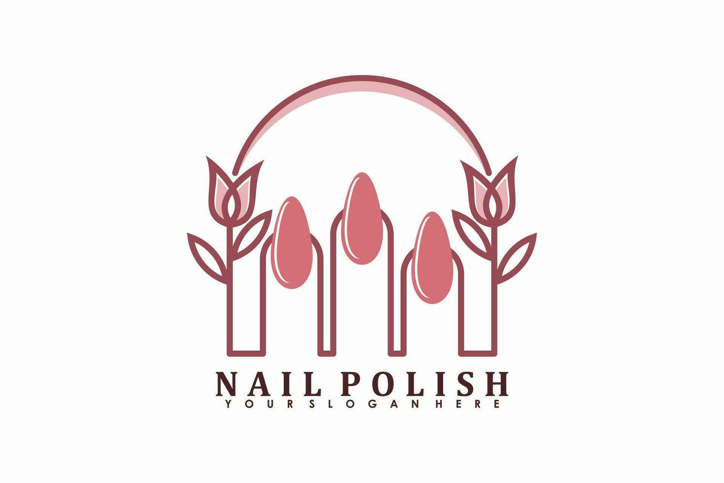 Nagel Salon Logo Design Vektor mit kreativ Nagel Polieren Schönheit