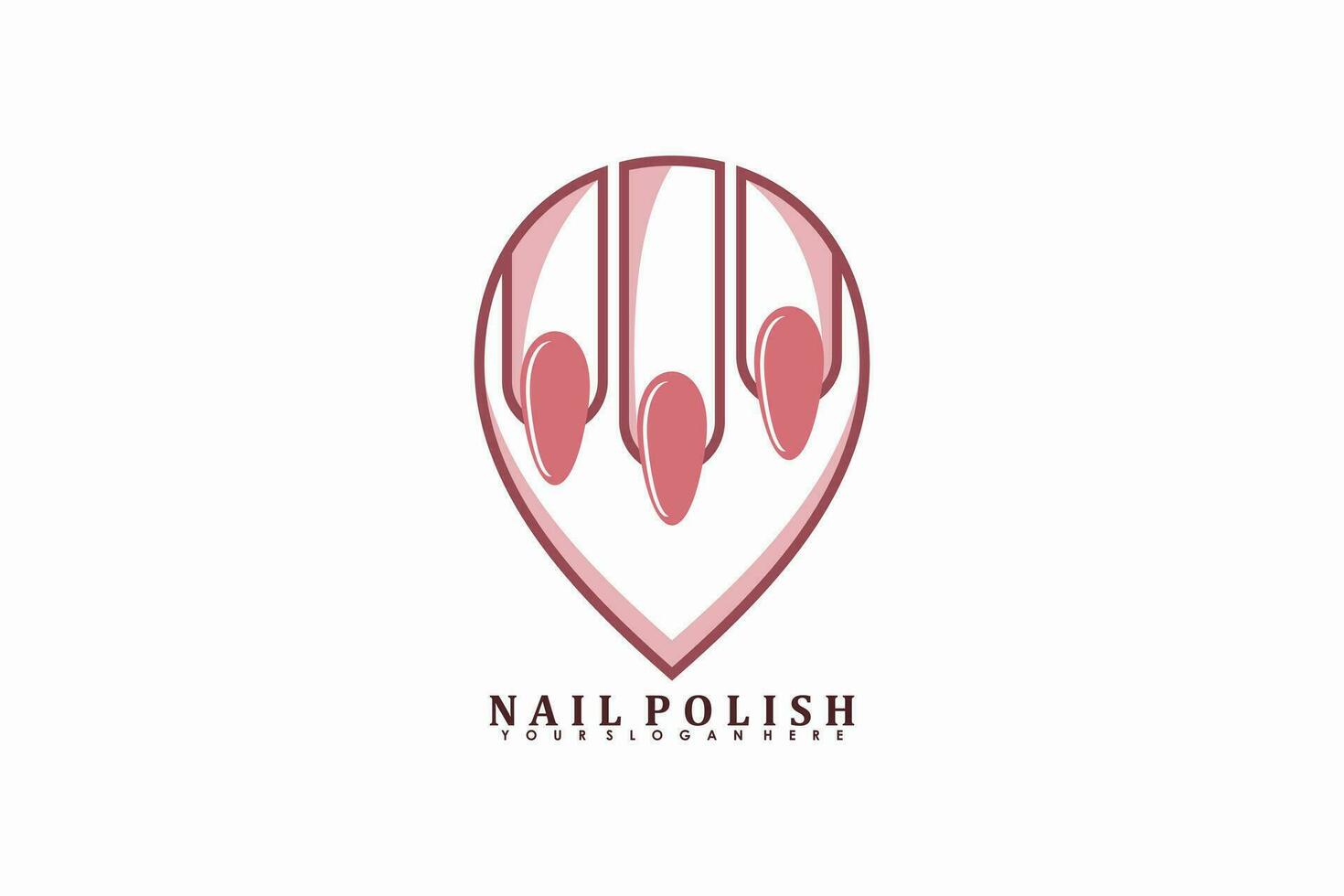 Nagel Salon Logo Design Vektor mit kreativ Nagel Polieren Schönheit