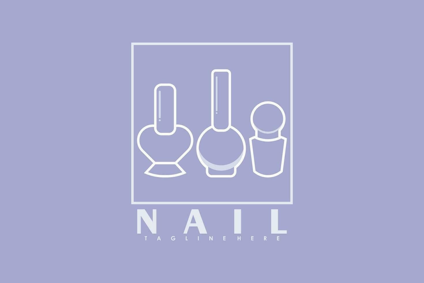 nagel salong logotyp design vektor med kreativ nagel putsa skönhet