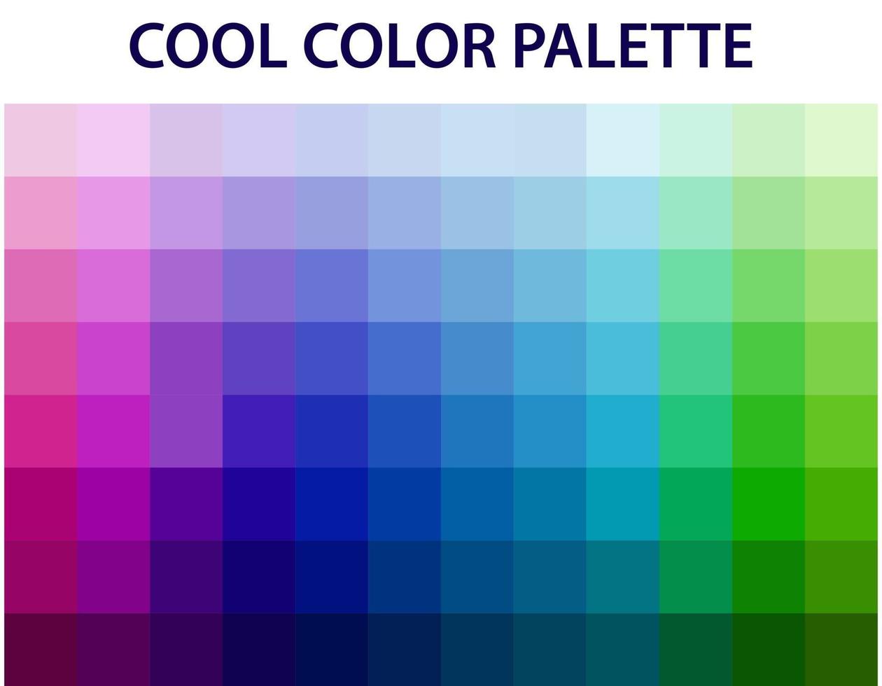 Vektorgrafik der coolen Farbpalette. abstrakte farbige Palettenanleitung. vektor