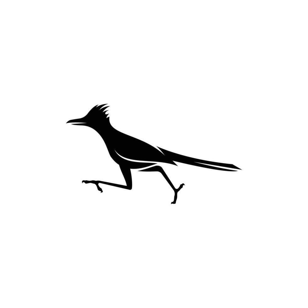 roadrunner fågel logotyp vektor ikon illustration