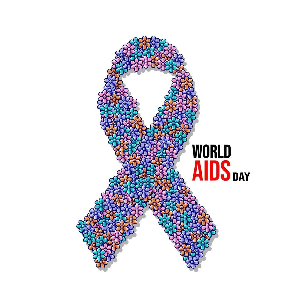 world aids day logo grafisk design illustration, eps filformat vektor