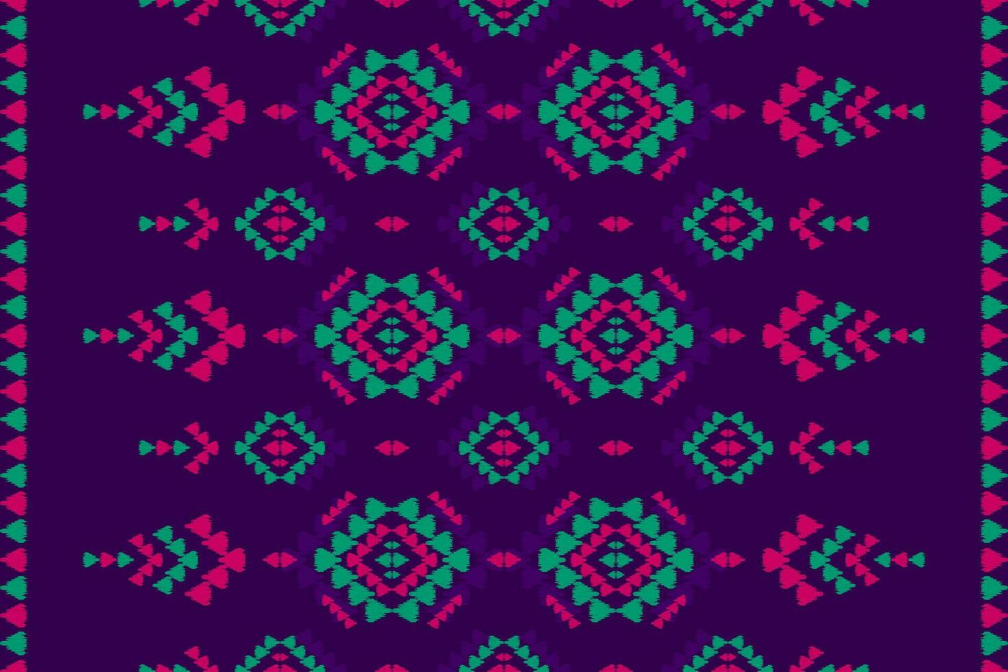 teppich ethnisch ikat muster kunst. geometrisches ethnisches ikat-nahtloses muster im stammes-. mexikanischer Stil. vektor