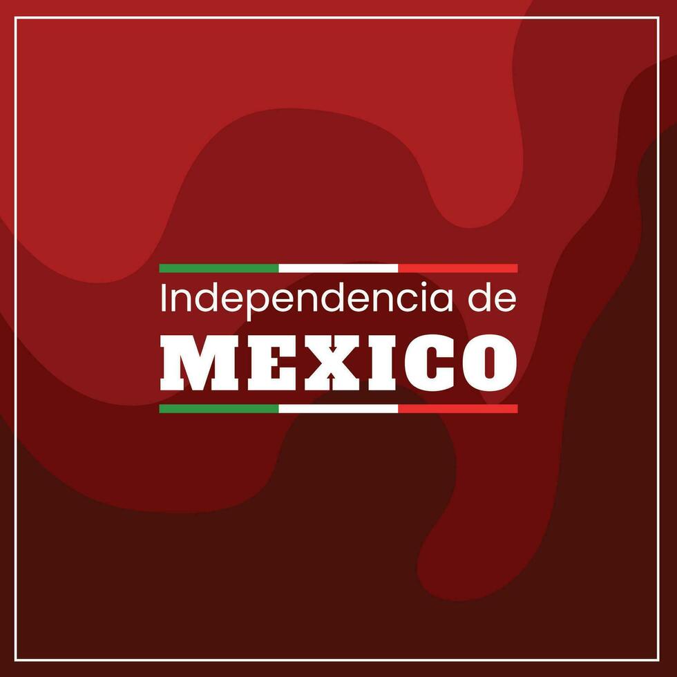 Vektor eben Design Mexiko Unabhängigkeit Tag Konzept Vorlage