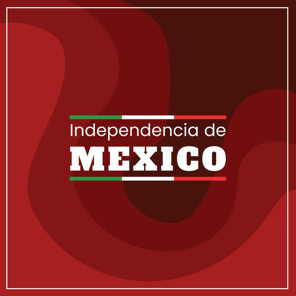Vektor eben Design Mexiko Unabhängigkeit Tag Konzept Vorlage