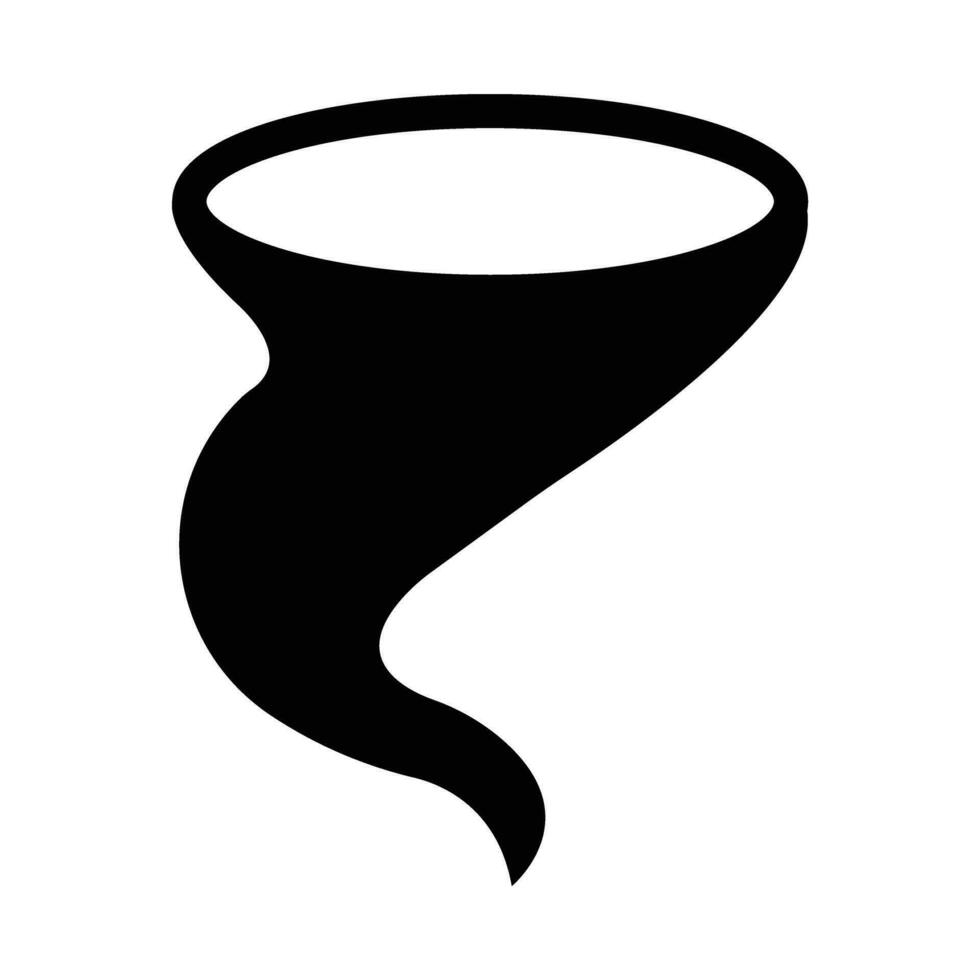 Tornado Vektor Glyphe Symbol zum persönlich und kommerziell verwenden.