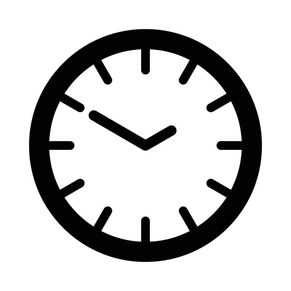 Uhr Vektor Glyphe Symbol zum persönlich und kommerziell verwenden.