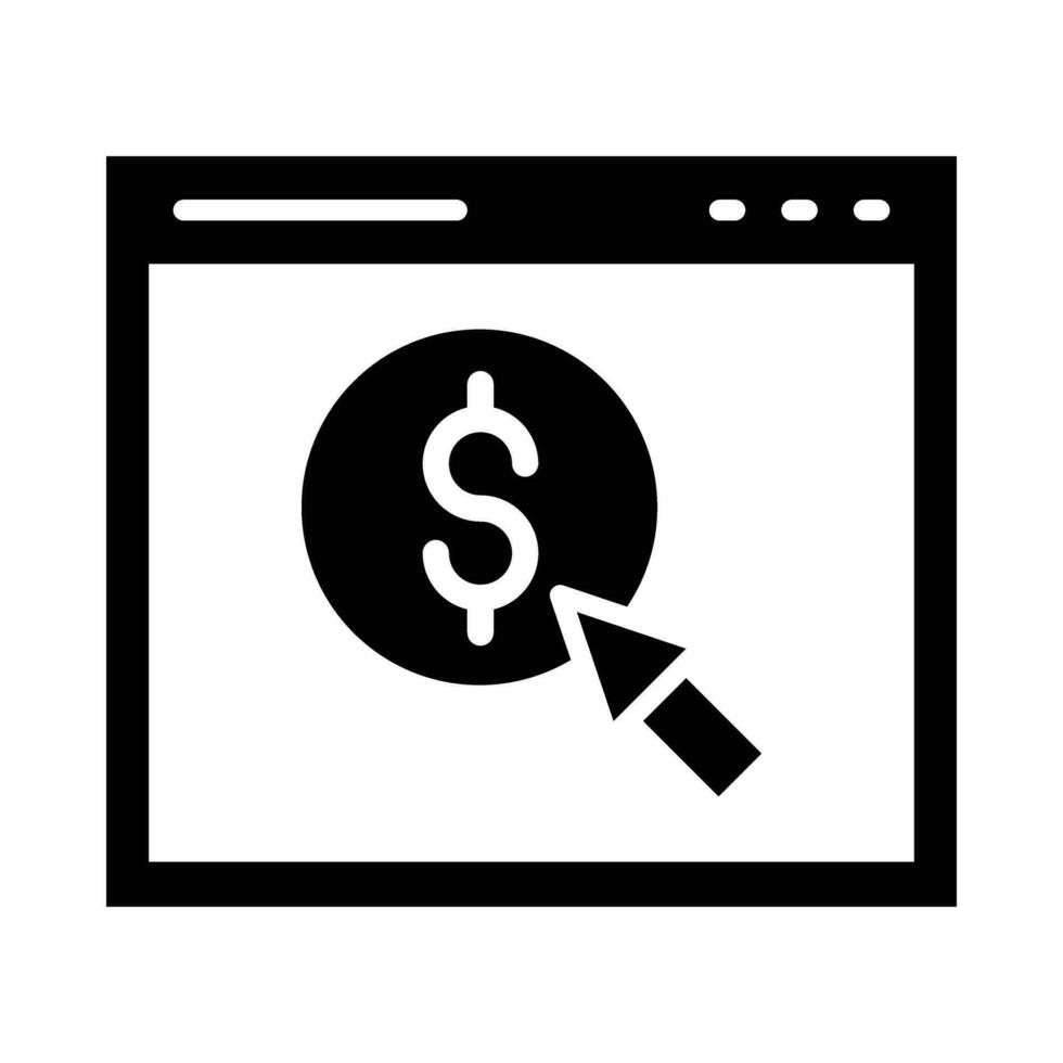 online Zahlung Vektor Glyphe Symbol zum persönlich und kommerziell verwenden.