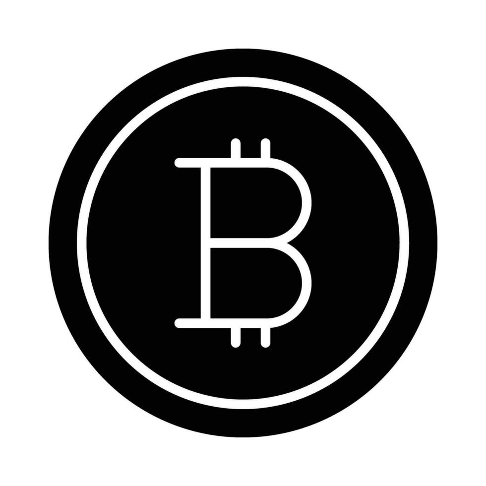 Bitcoin Vektor Glyphe Symbol zum persönlich und kommerziell verwenden.