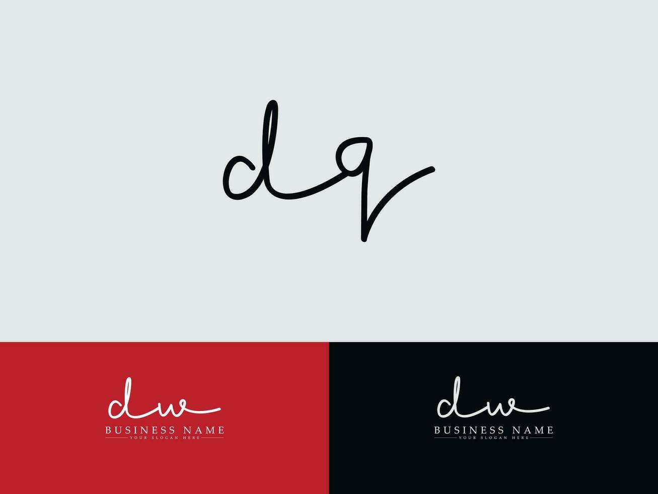 minimalistisch dq Unterschrift Logo, Initiale dq Geschäft Logo Brief Vektor