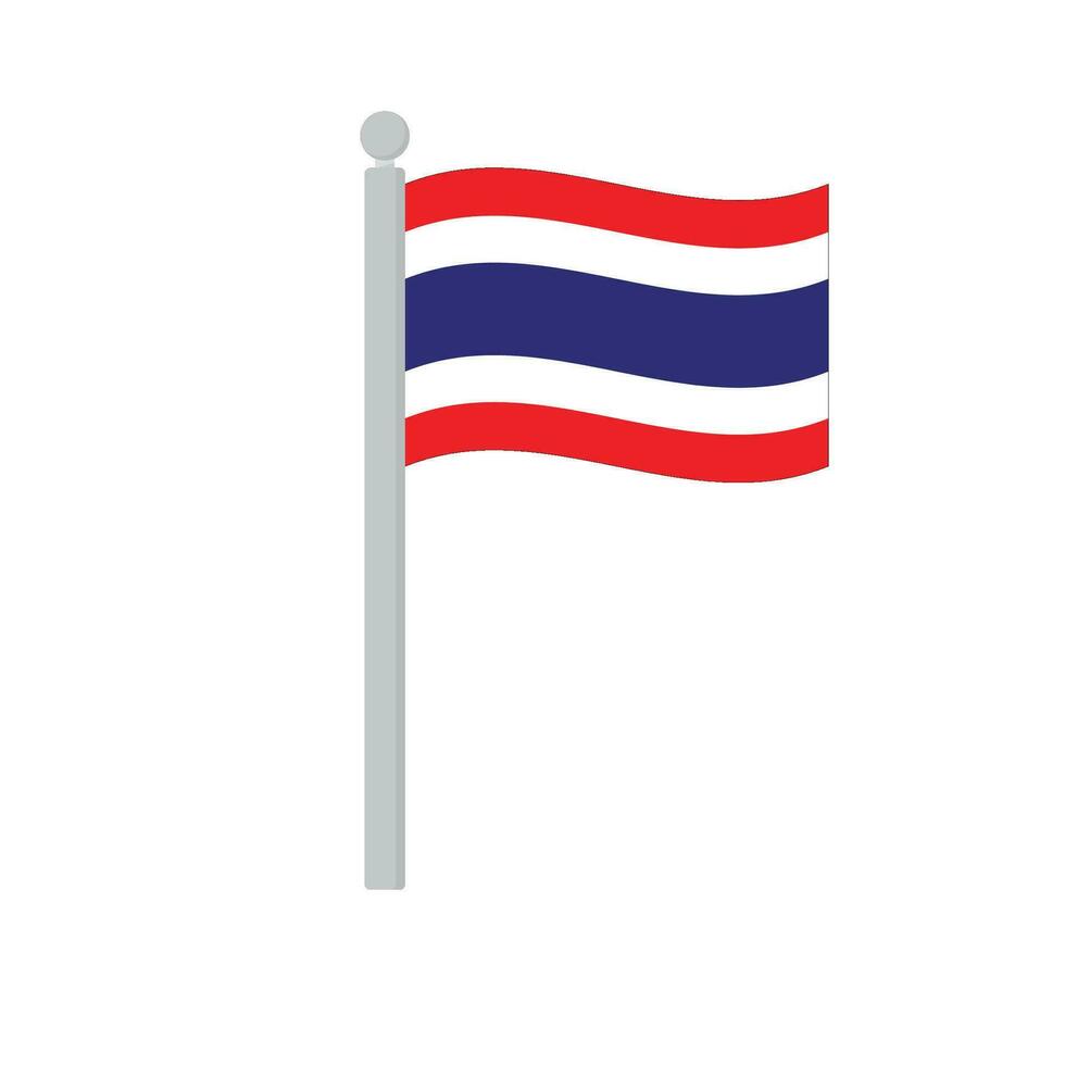 thailand flagga. flagga av thailand isolerat vektor