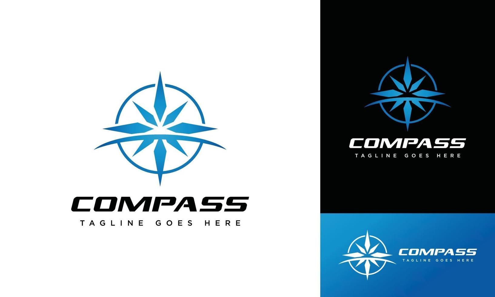 kompass logotyp design kreativ, ikon, symbol, vektor, sport vektor