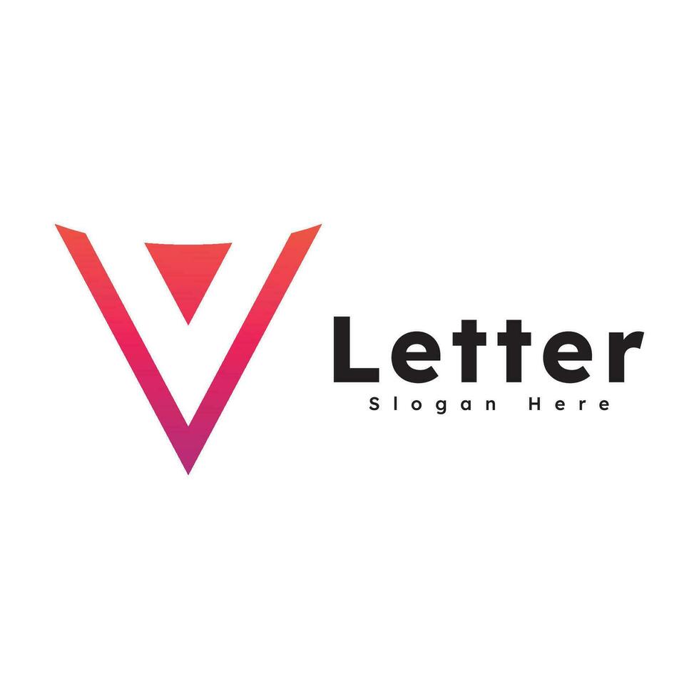 v brev logotyp affärsmall vektor ikon