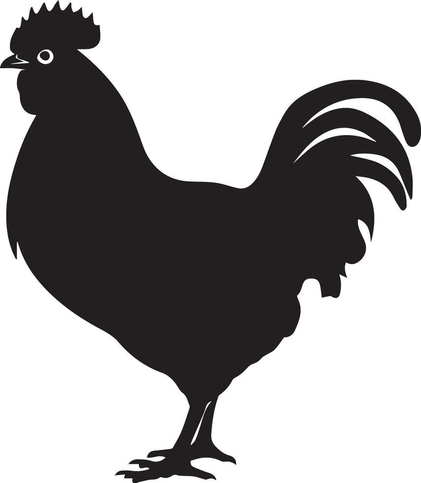 australorp kyckling vektor silhuett illustration svart Färg 12