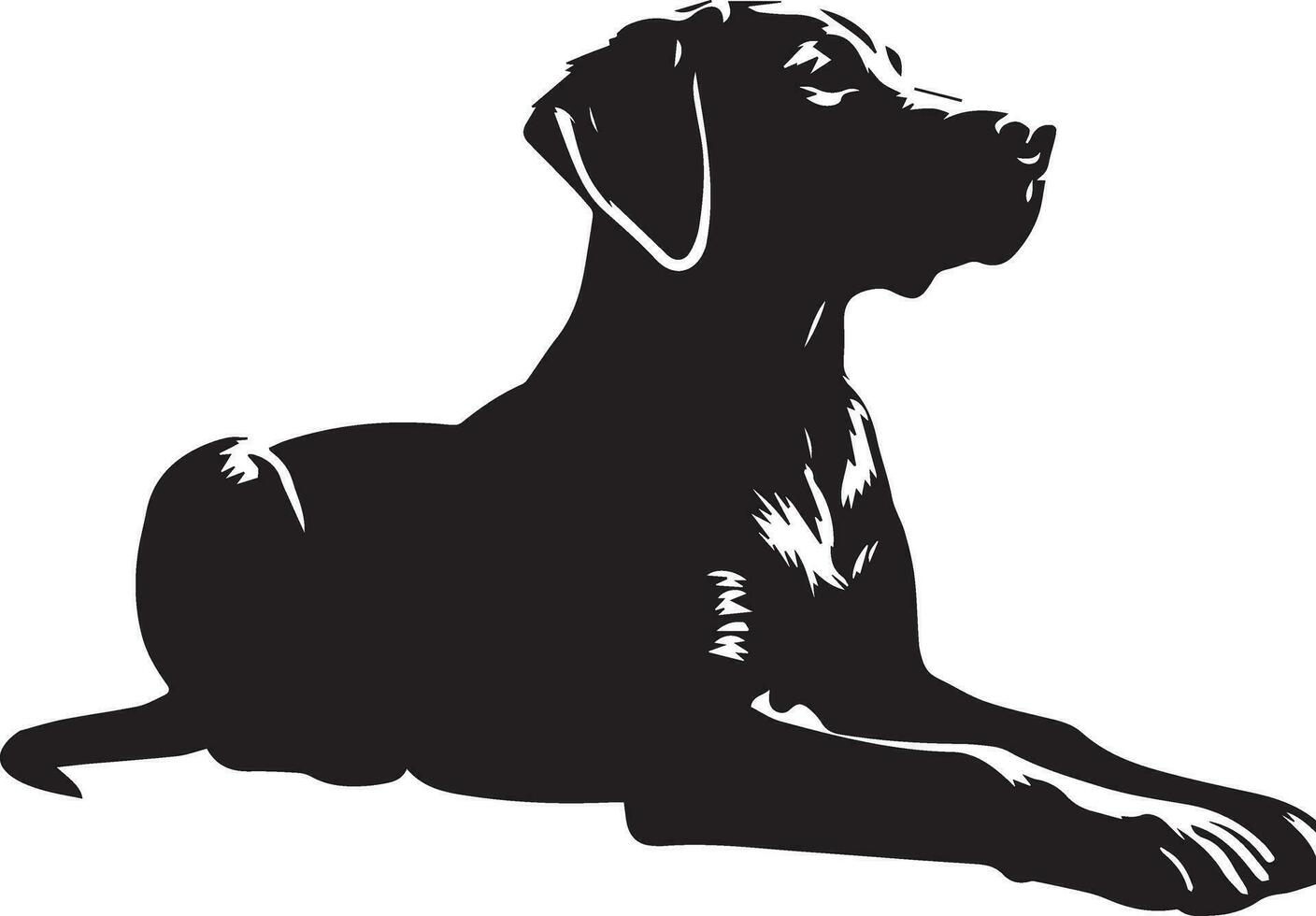 Hund Pose Vektor Silhouette Illustration schwarz Farbe