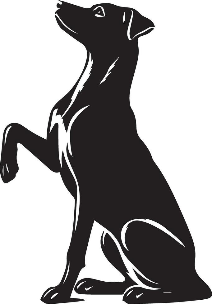 hund utgör vektor silhuett illustration svart Färg