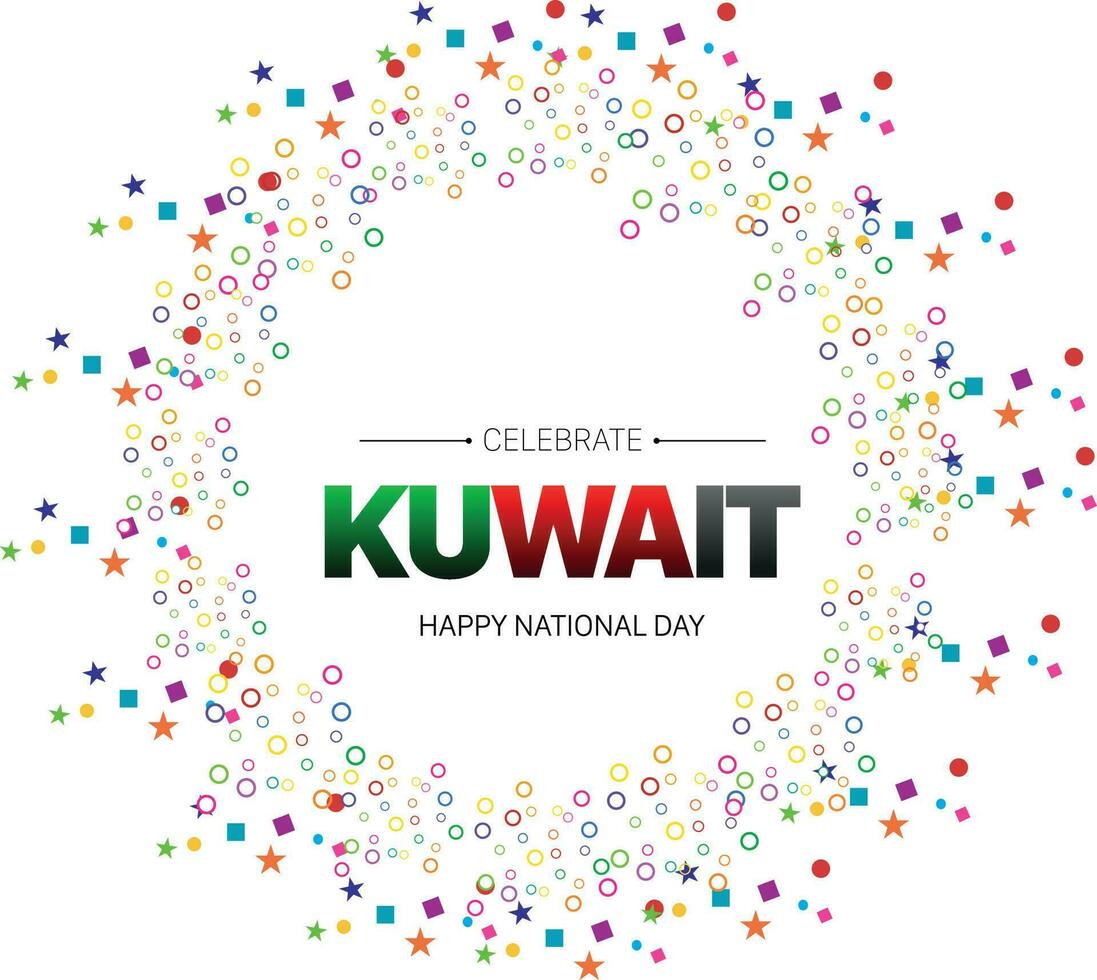 Lycklig kuwait nationell dag, vektor illustration för 25:e februari firande.