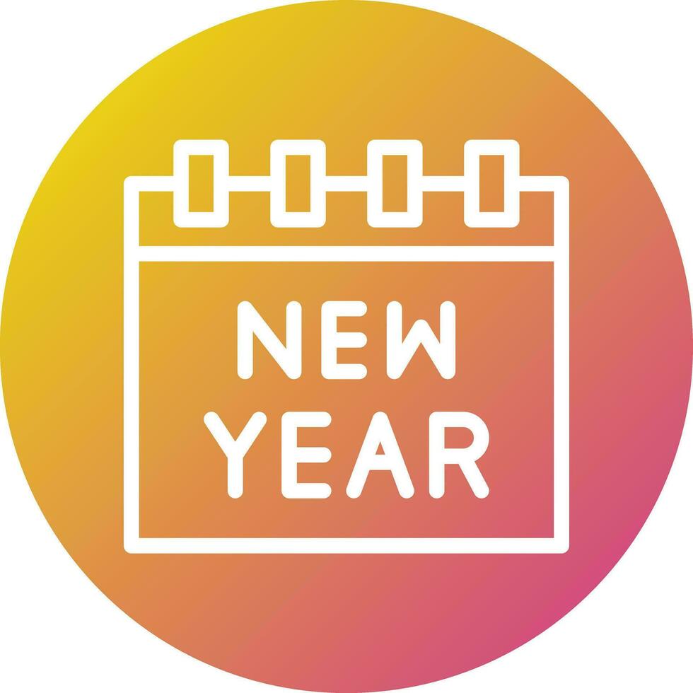 neues Jahr-Vektor-Icon-Design-Illustration vektor