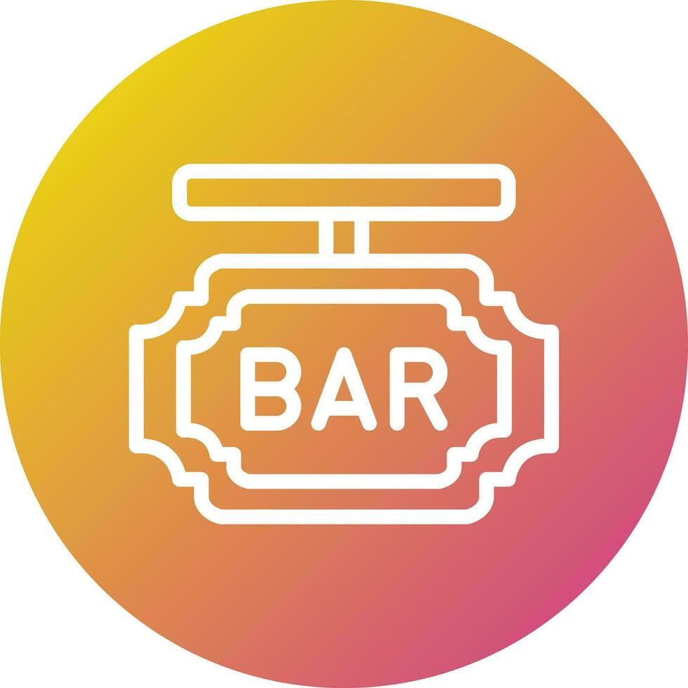 Bar Tafel Vektor Symbol Design Illustration