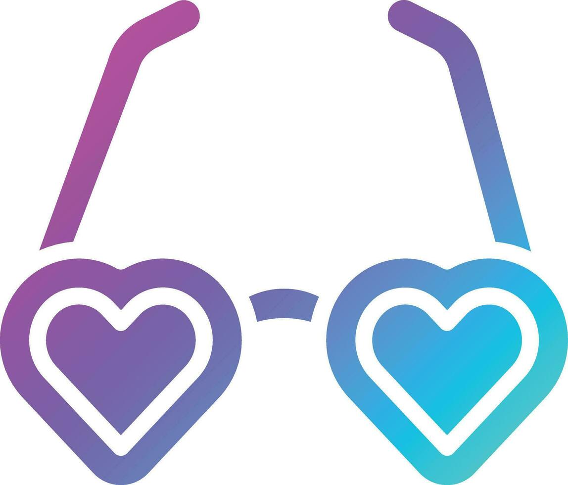 hjärta glasögon vektor ikon design illustration