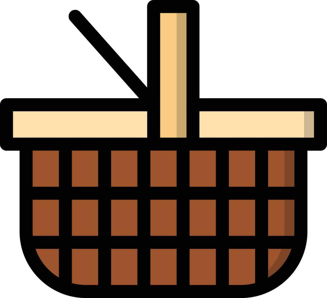 picknick korg vektor ikon design illustration